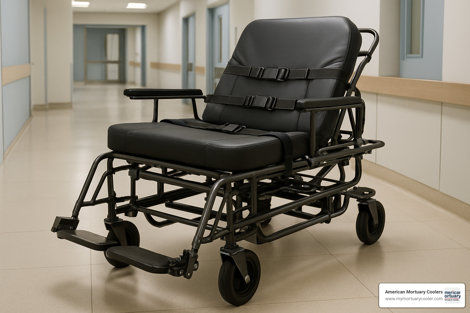 High capacity bariatric wheelchair stretcher with reinforced frame and wide seating - wheel chair stretcher