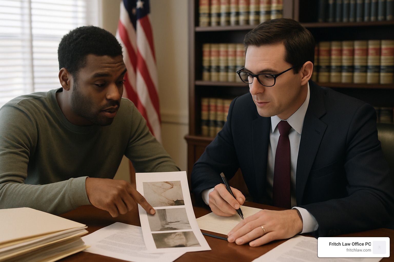 Tenant discussing repair issues with legal advisor - free consultation for tenants