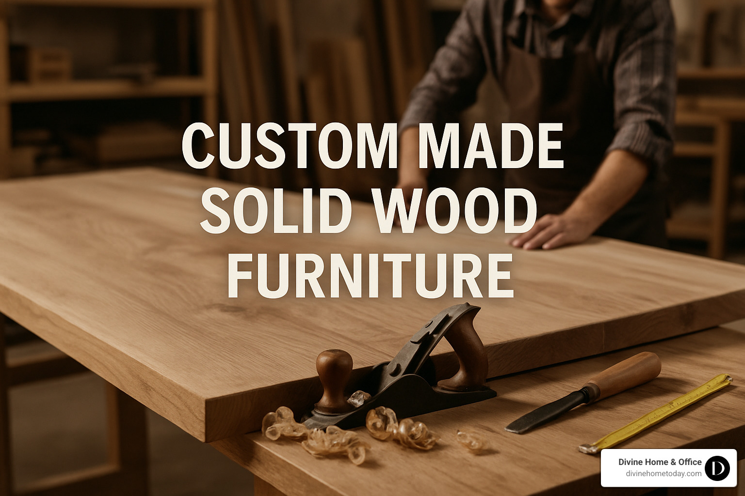 Maintenance kit with oils and cloths on a maple table - custom made solid wood furniture