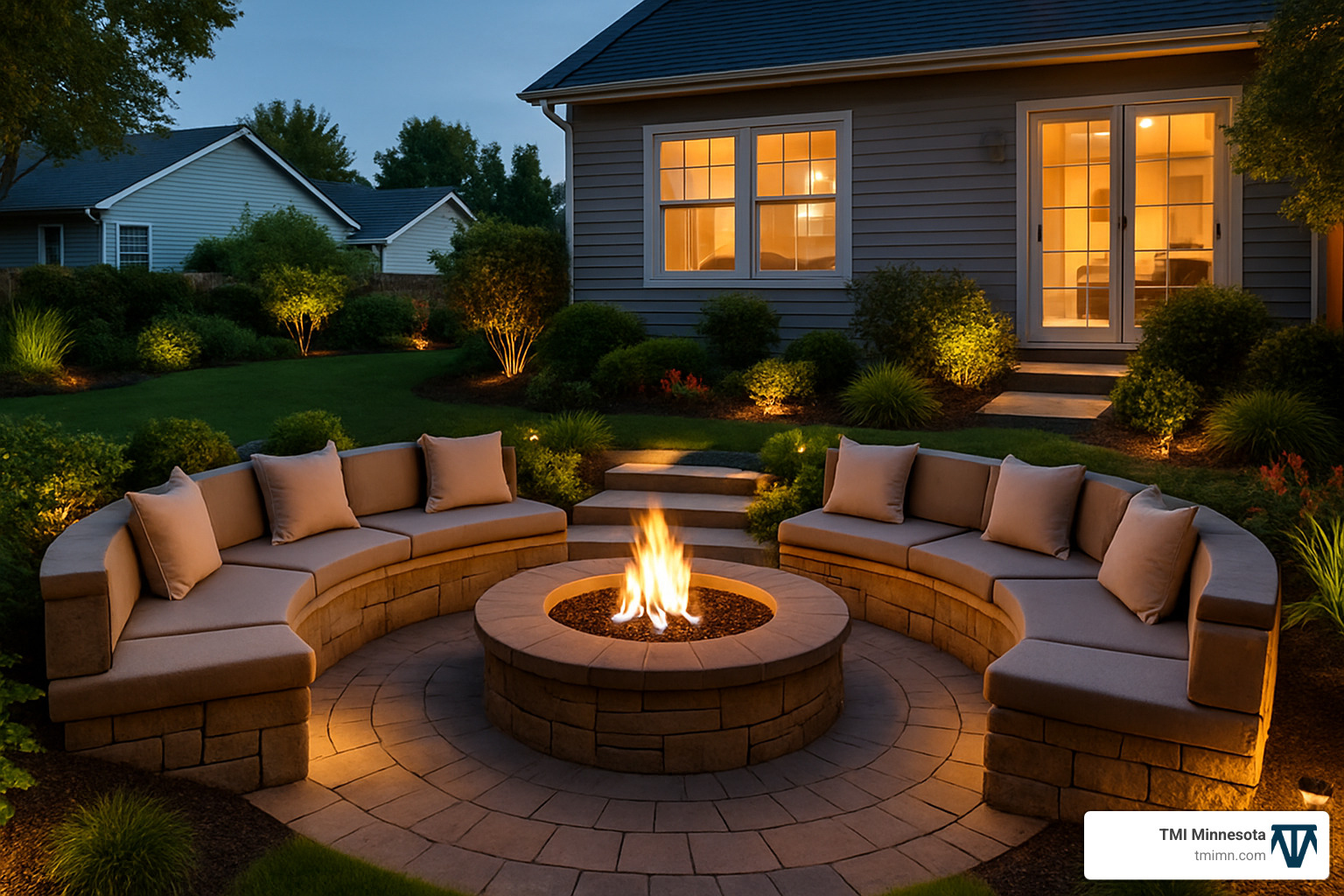 2f1b425ae51af3c3fa1a7e8df7bc407b8f231d75 Light Up the Night: Creative Fire Pit Ideas for Your Backyard Discover top backyard fire pit ideas for any style or budget. Get inspired to create a cozy outdoor space and boost your home’s value. sunken fire pit with built-in seating - backyard fire pit ideas