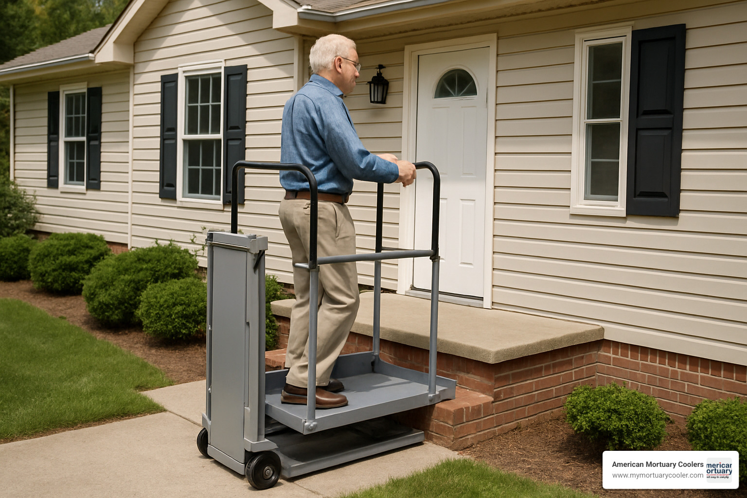 stair climber in action - portable step lift