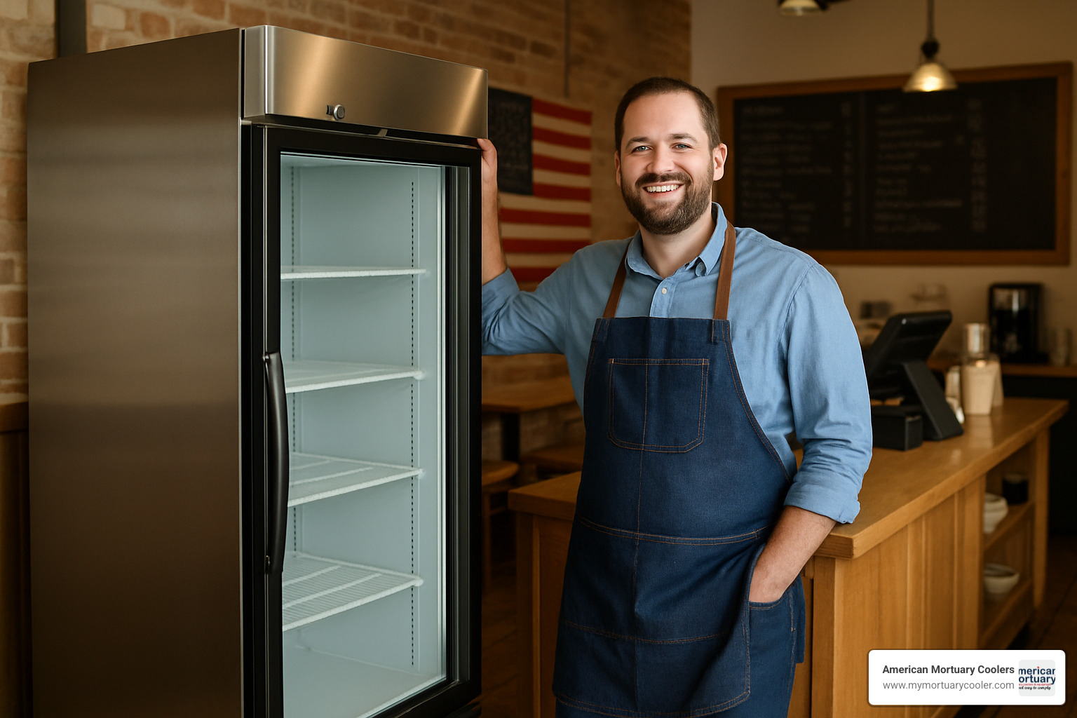 Satisfied business owner with used commercial refrigeration - used commercial fridge