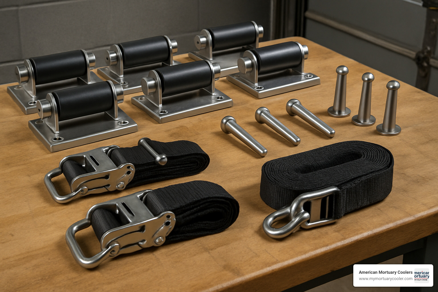 replacement parts for first call van including rollers, bier pins, and straps - first call van