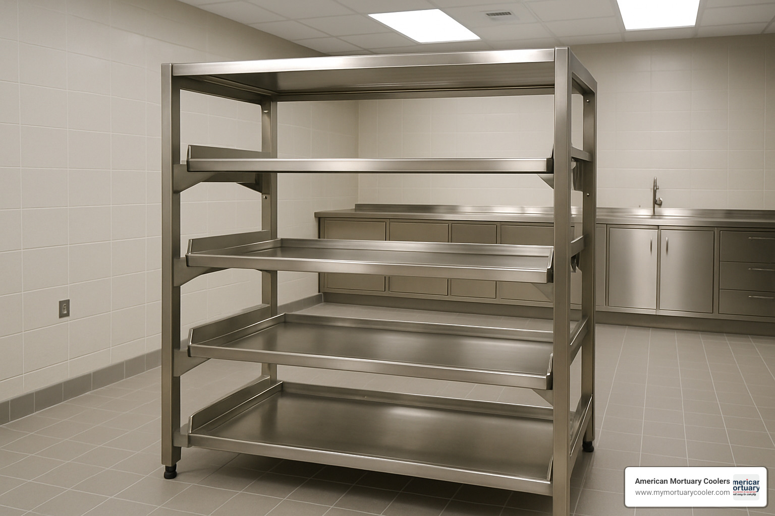 4-tier cantilever body storage rack - body storage racks