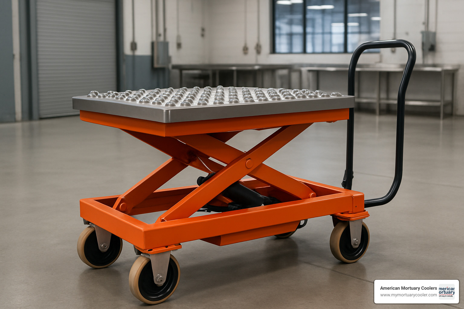 Industrial heavy-duty trolley with lift showing ball transfer table for precision positioning - trolley with lift Industrial heavy-duty trolley with lift showing ball transfer table for precision positioning - trolley with lift