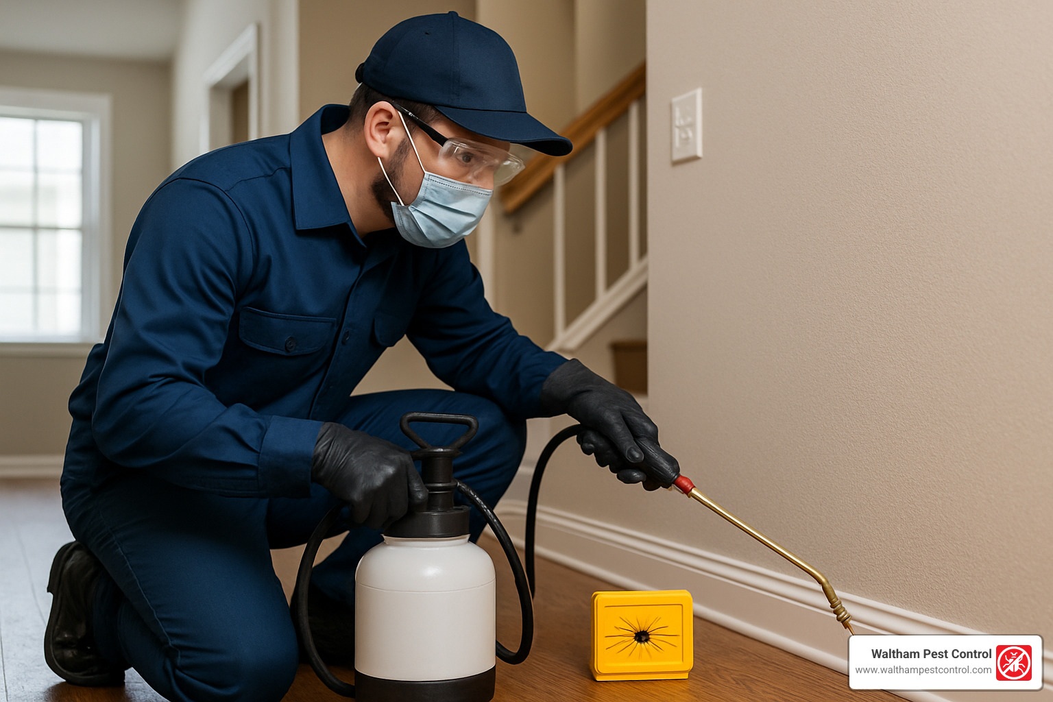 professional pest control technician treating for ants - cost to exterminate ants in house