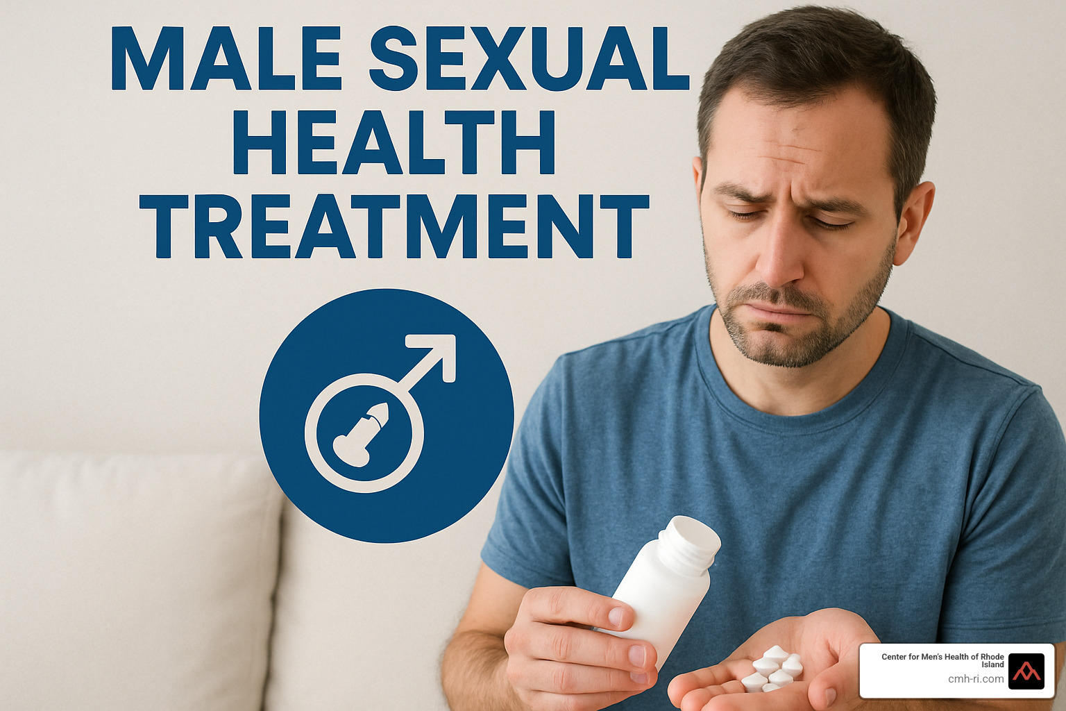 Doctor discussing test results with male patient - male sexual health treatment