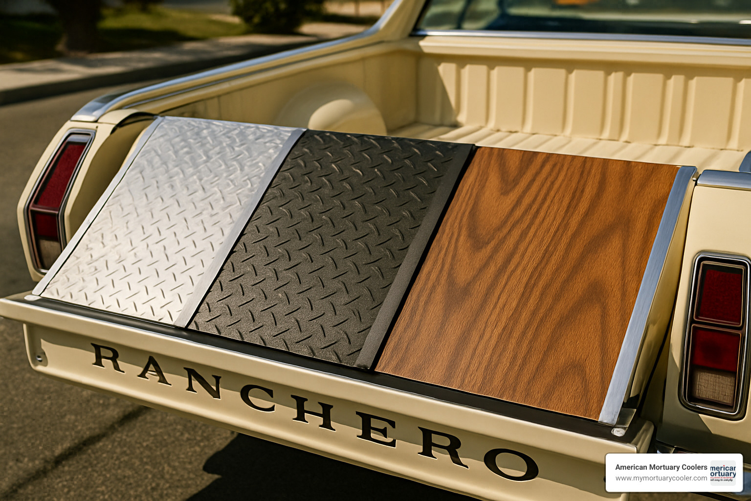 Custom finish options for diamond plate truck bed liners - flexible diamond plate to fit bed of 74 ranchero