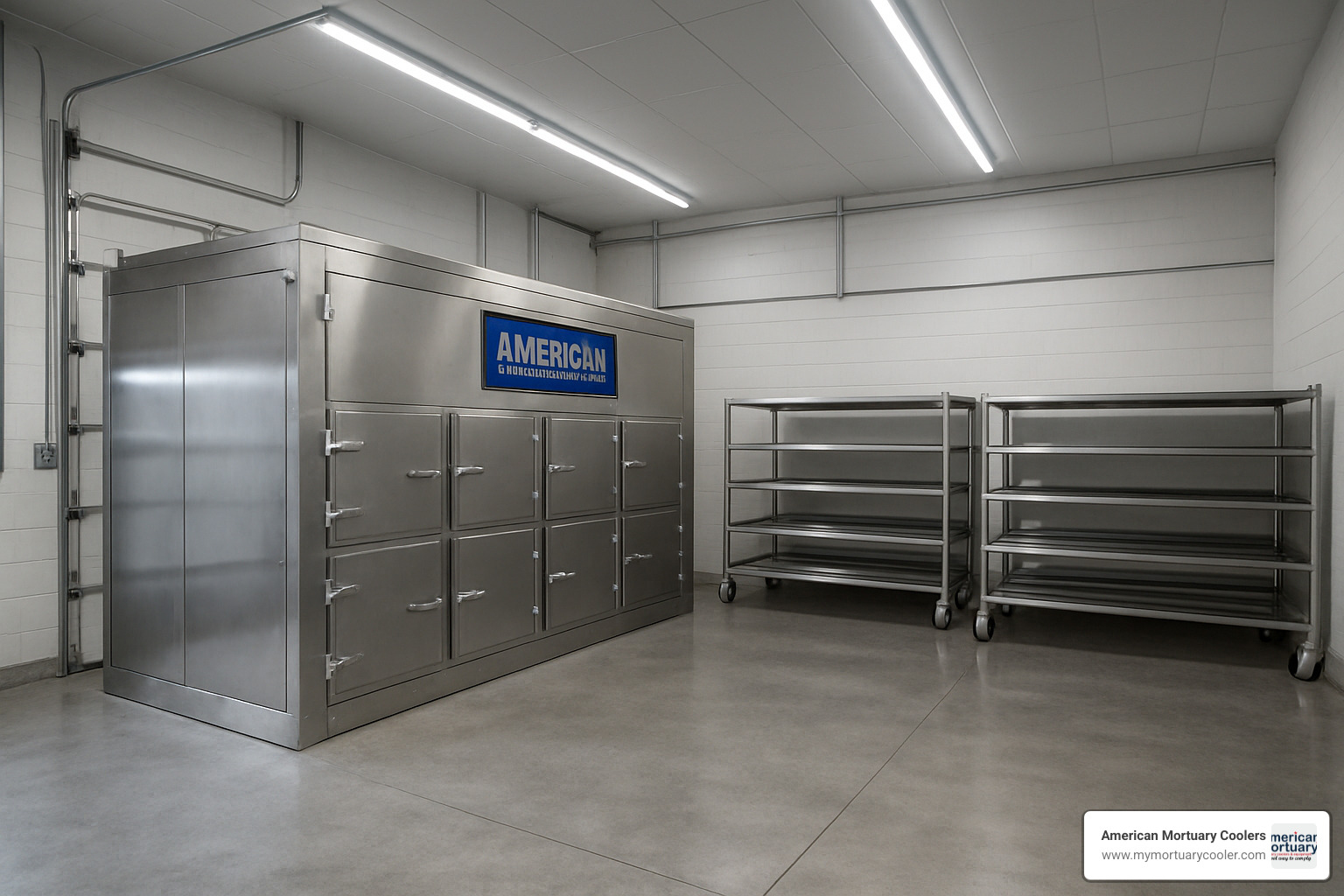 American Mortuary Coolers custom build - 100 Body Mortuary Cooler