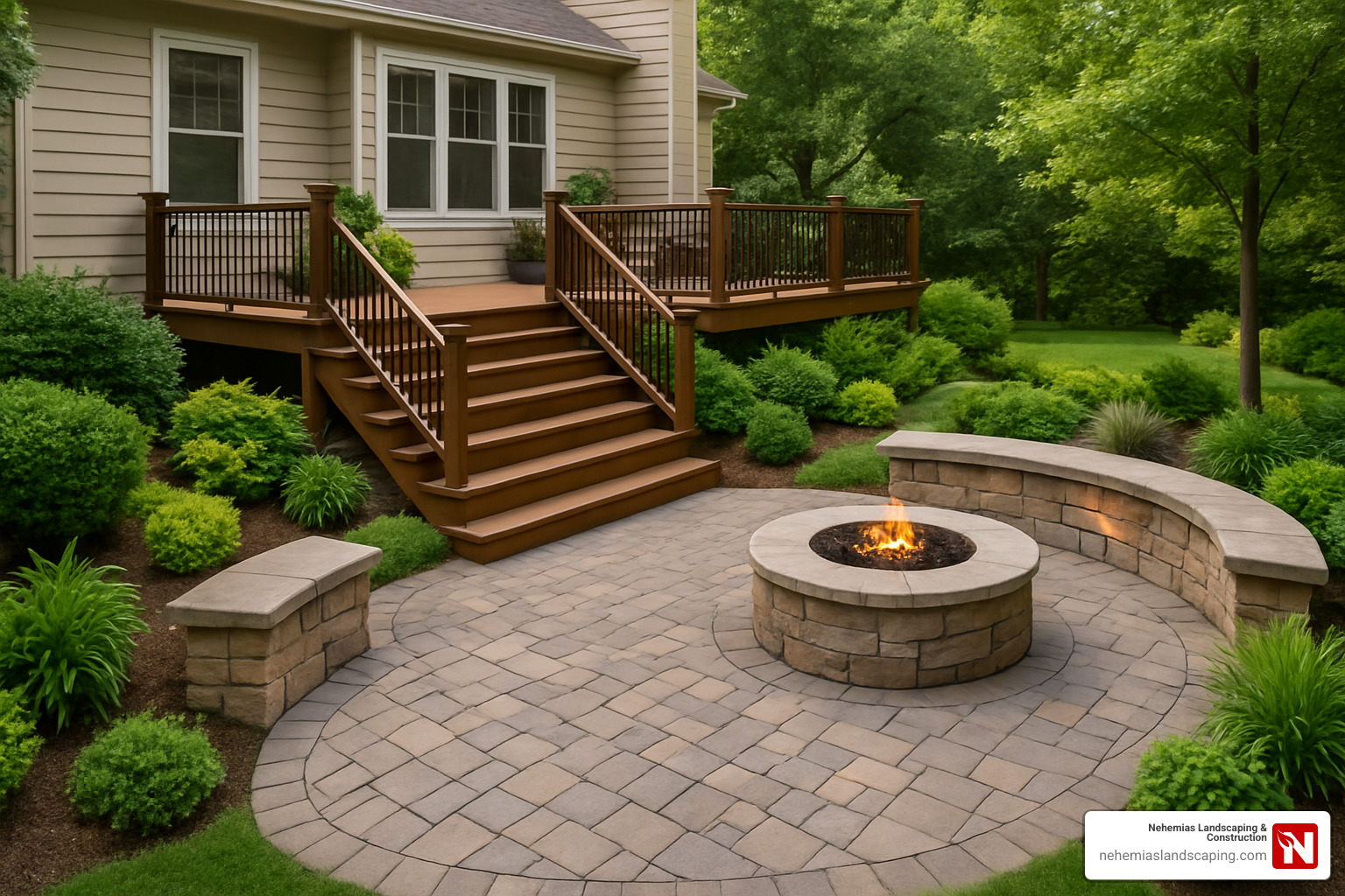 multilevel deck and patio combination - Patio and deck installation