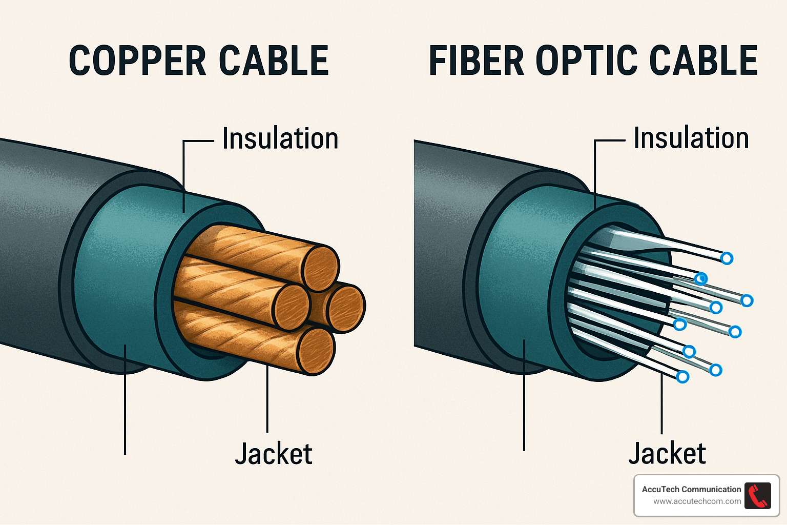 copper vs fiber cable cross-section - Cabling Contractor