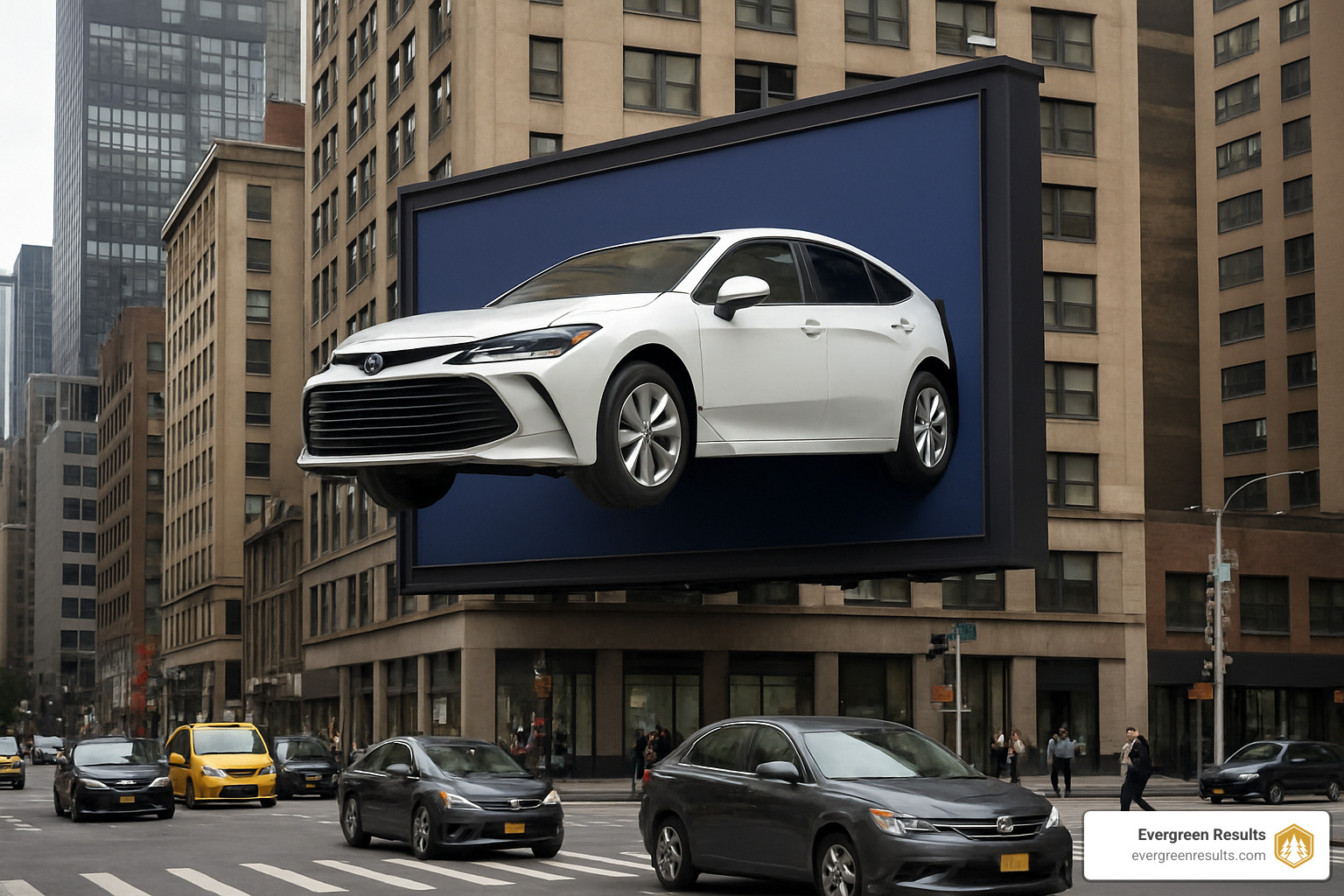 3D extension billboard with elements protruding from the frame - billboard advertising