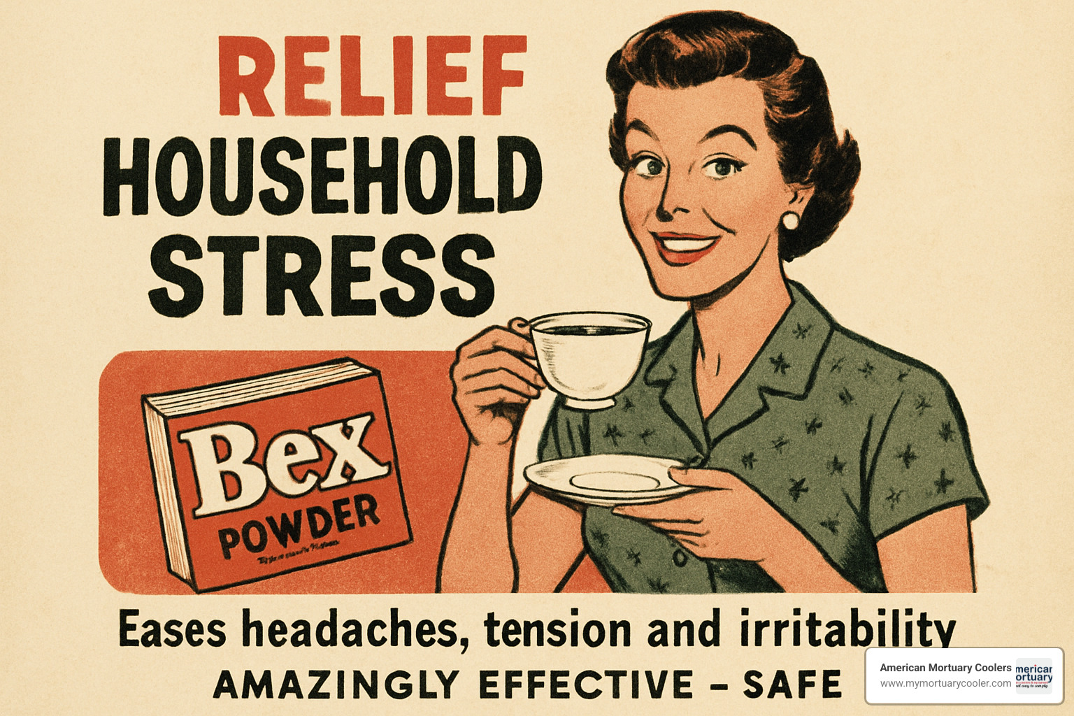 1960s Bex powder advertisement targeting housewives - bex powder
