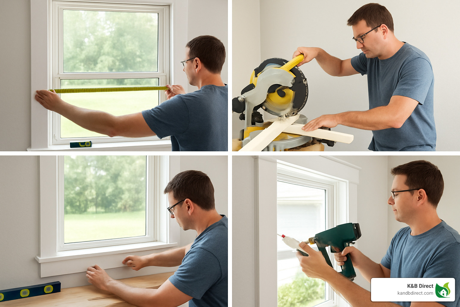 DIY window trim installation steps - window trim