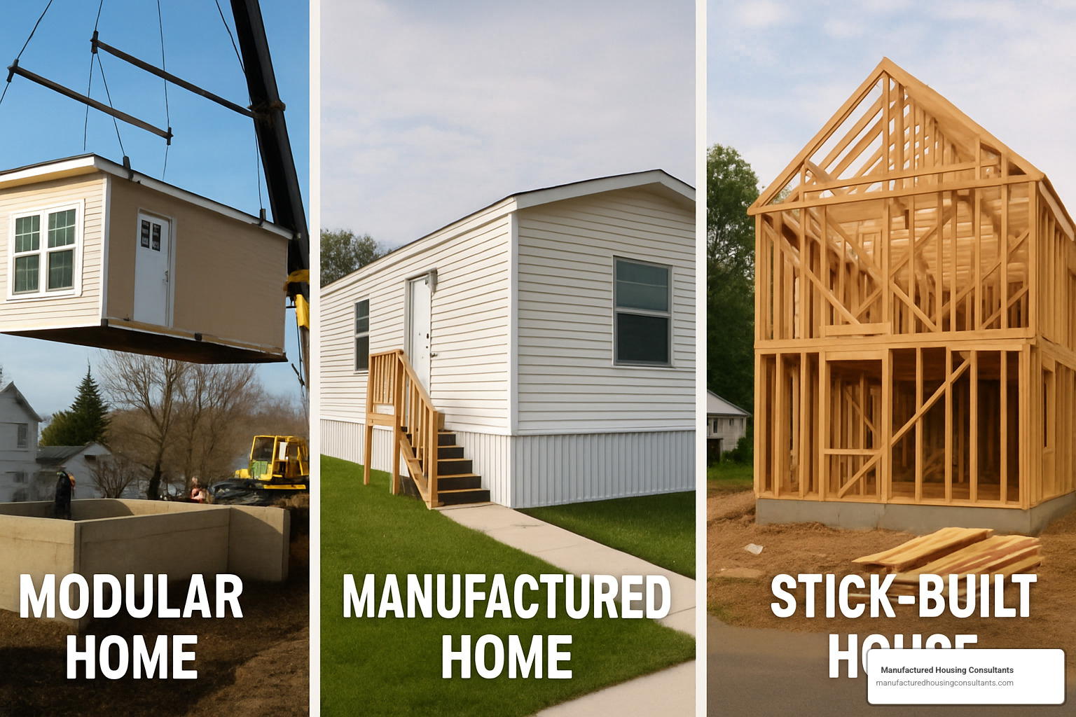 comparison of modular, manufactured and stick-built homes - modular home financing options