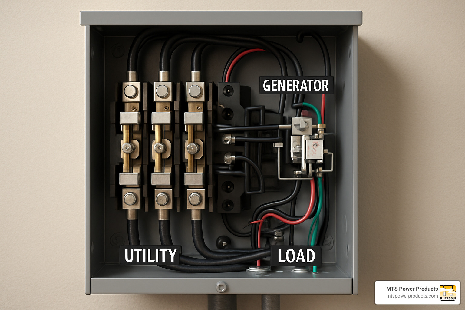 cutaway view of automatic transfer switch internal contacts - how to wire an automatic transfer switch for a generator
