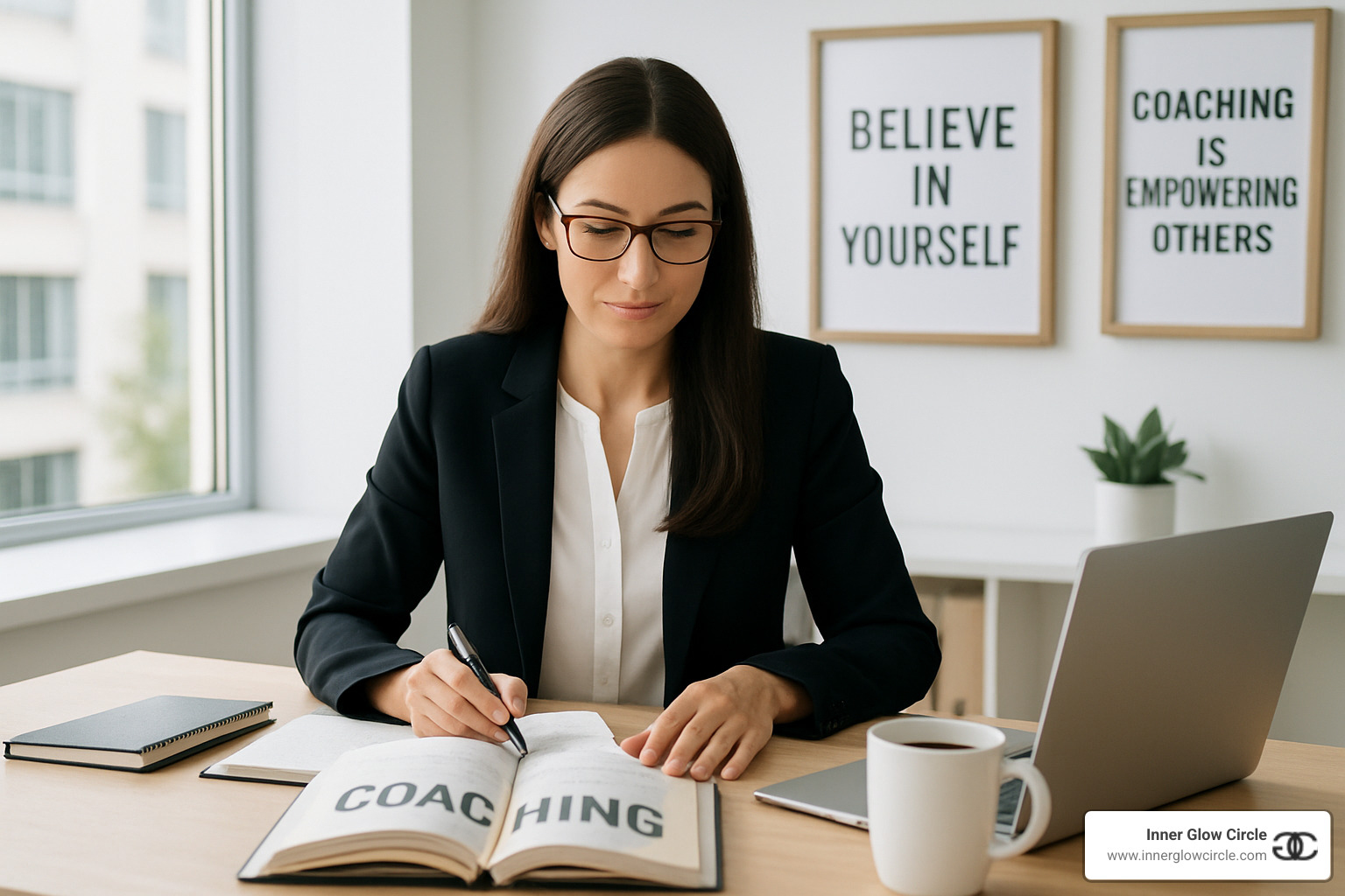 coach studying professional development materials - how to become a women's empowerment coach