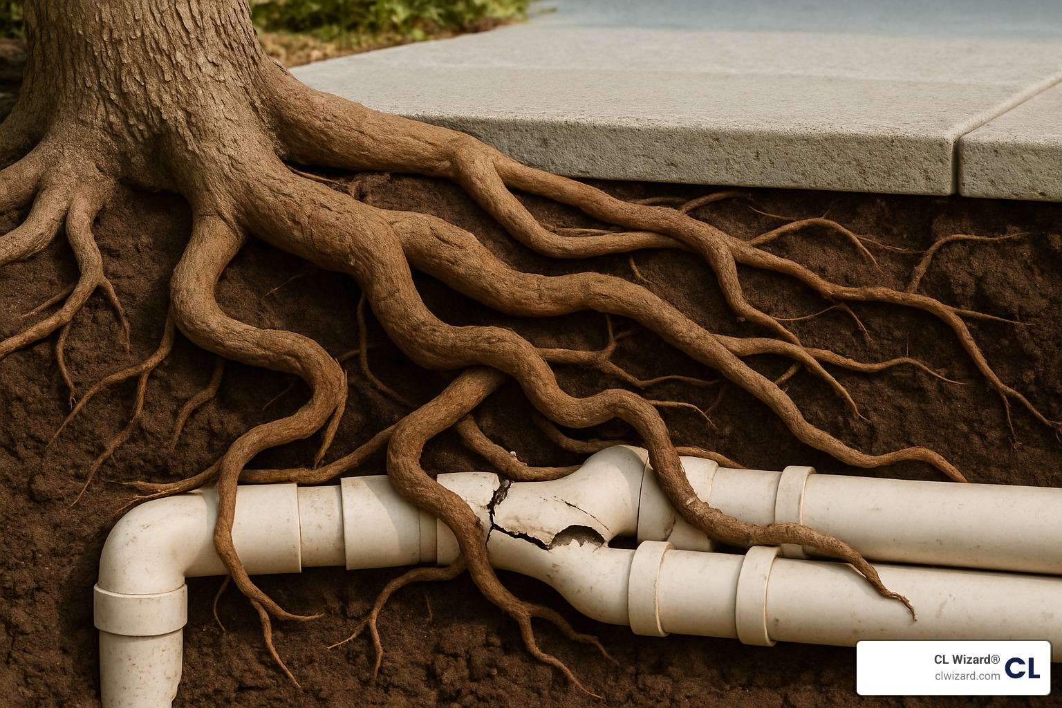 tree roots damaging underground pool pipes - fixing leaks in underground pool pipes