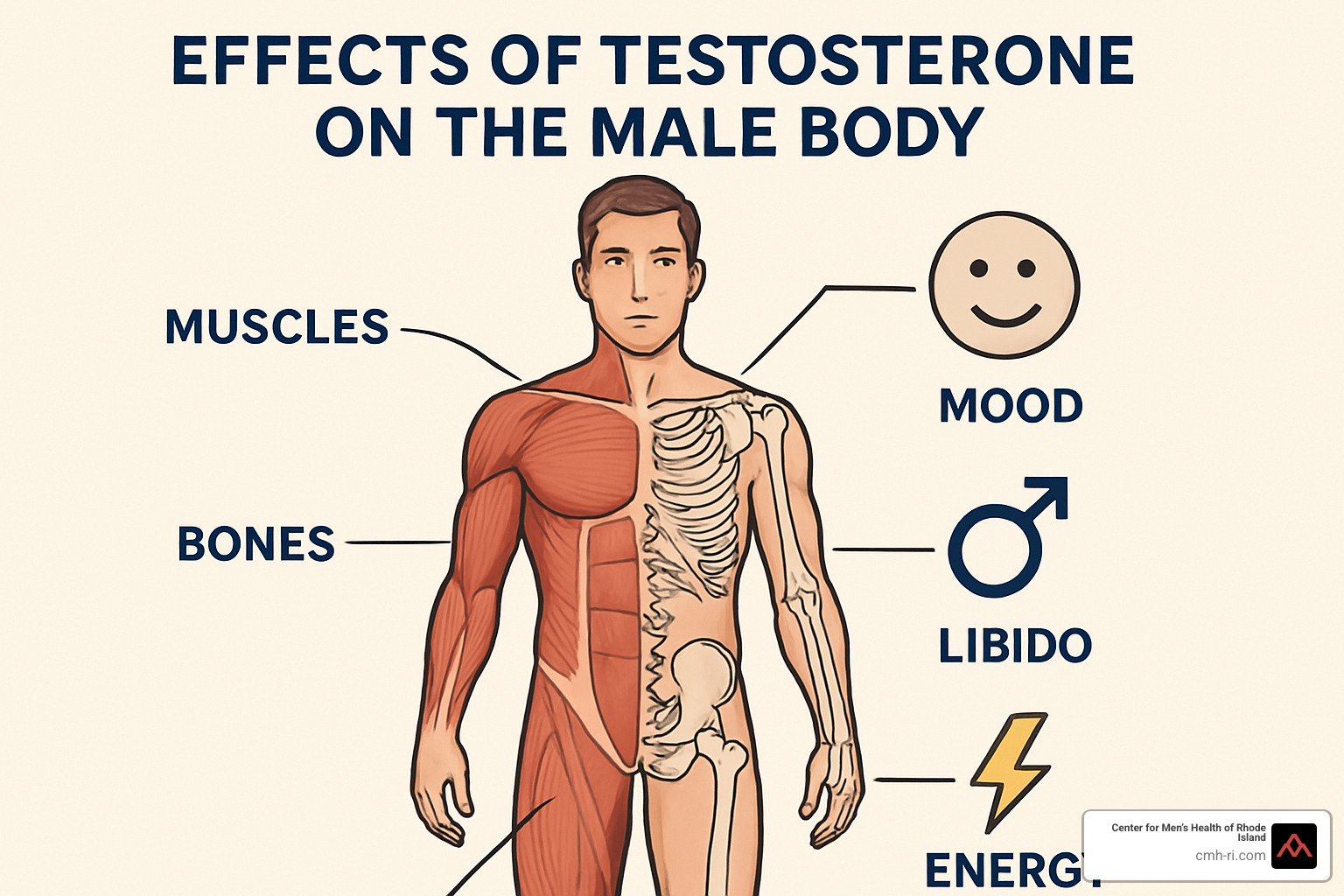 Testosterone effects on the male body - trt therapy near me