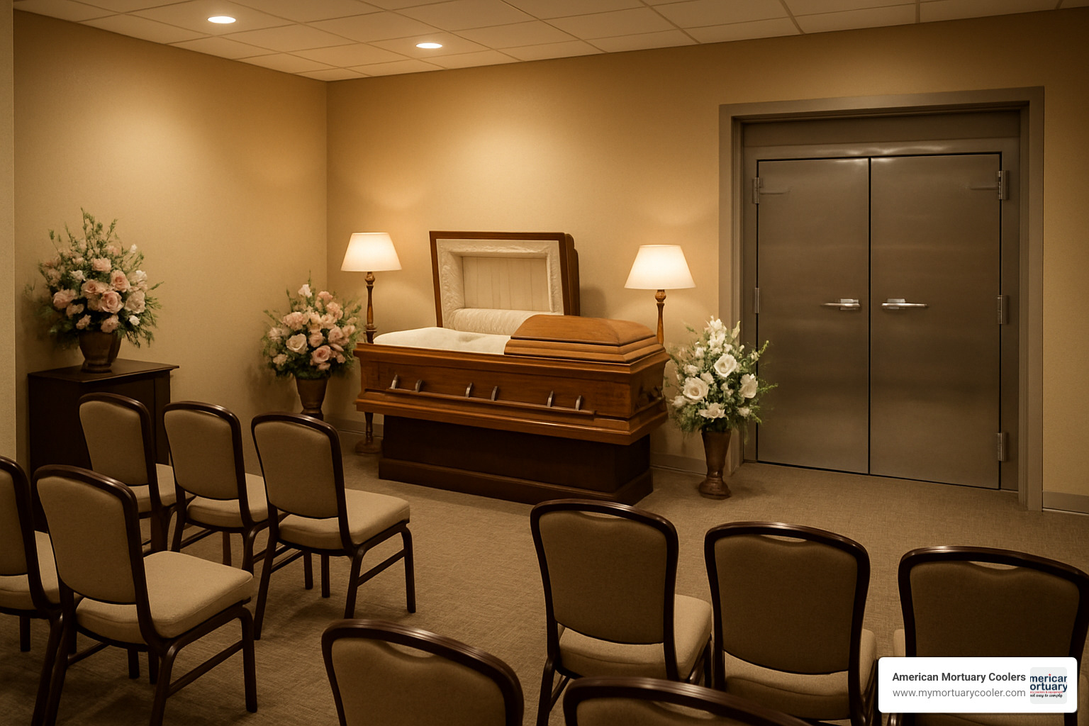 Funeral home viewing room adjacent to refrigeration area - Funeral home refrigeration Funeral home viewing room adjacent to refrigeration area - Funeral home refrigeration