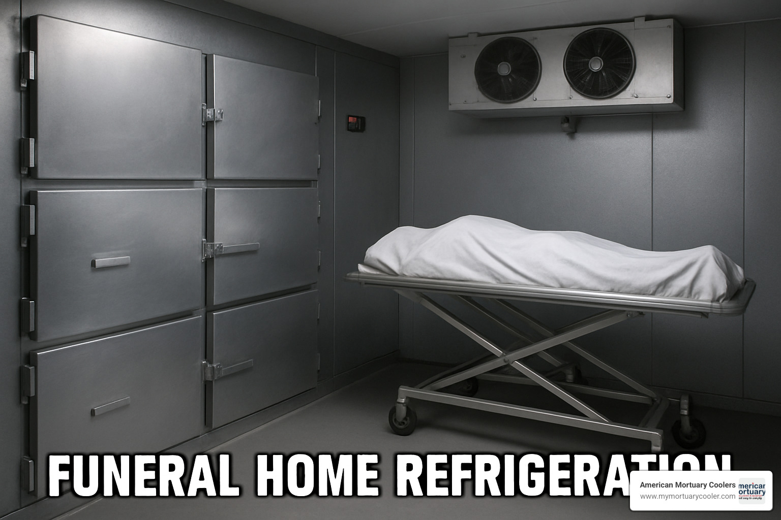 American Mortuary Coolers custom walk-in refrigeration system - Funeral home refrigeration American Mortuary Coolers custom walk-in refrigeration system - Funeral home refrigeration