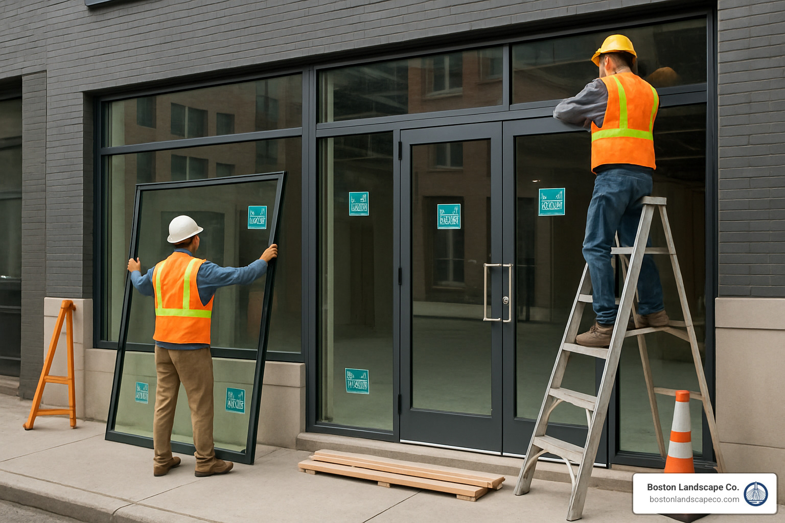 modern storefront replacement - building repair