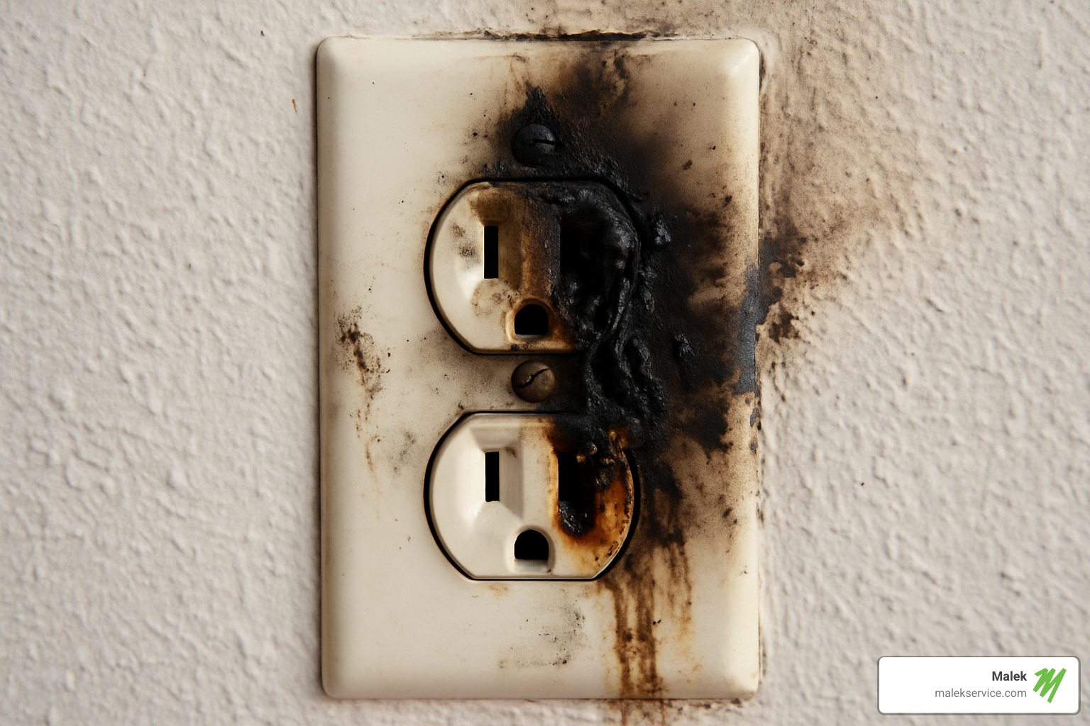 burnt electrical outlet - Electrical services College Station
