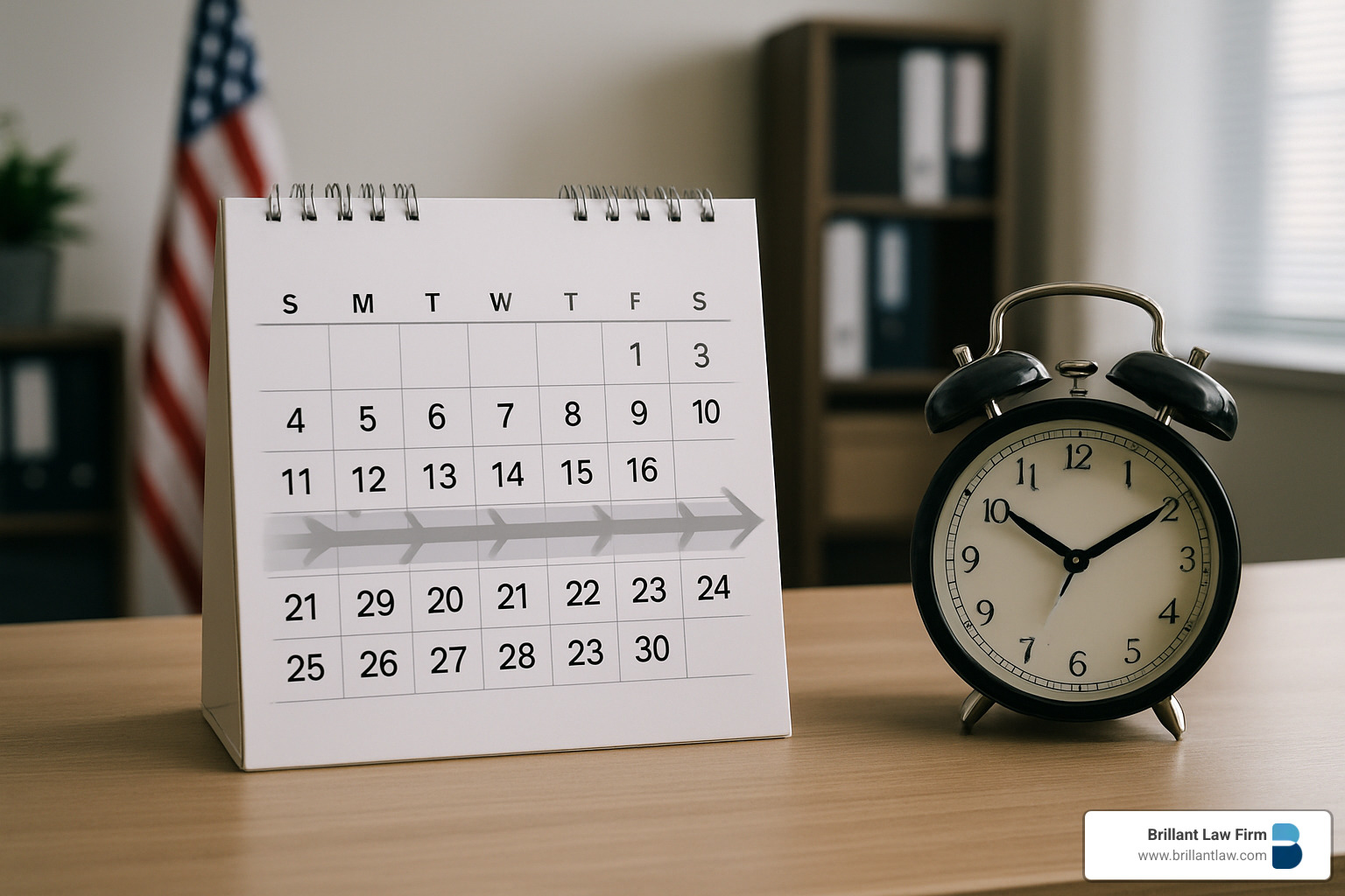 Calendar and clock showing timeline of power of attorney activation - durable power of attorney