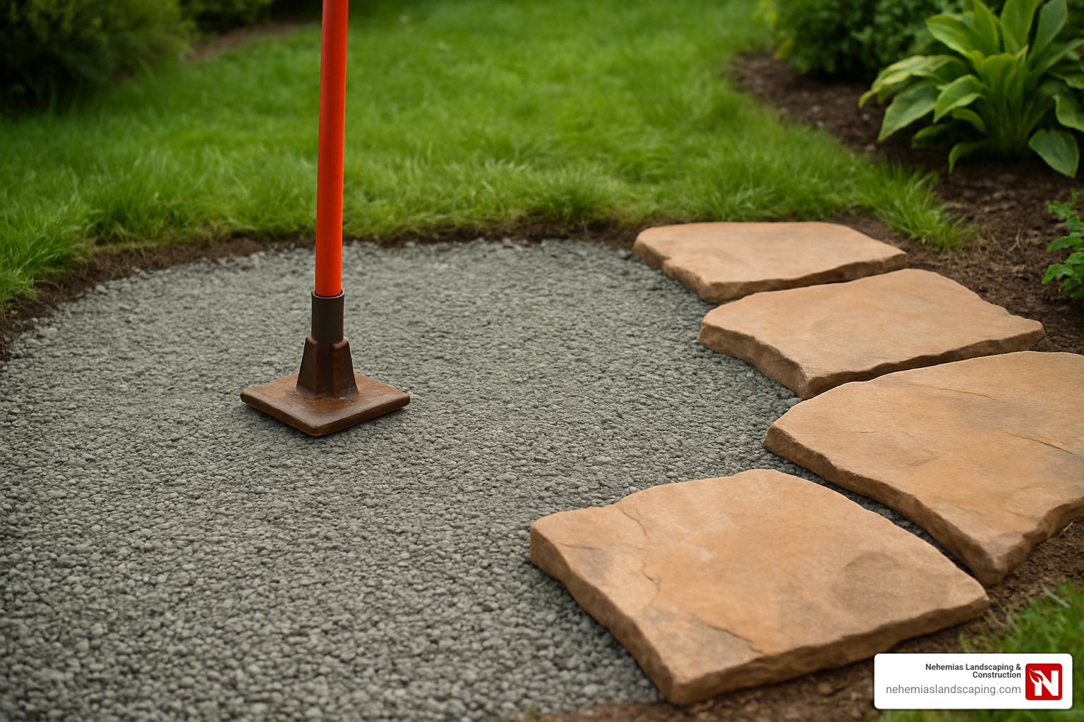 compacted gravel base for flagstone walkway - flagstone walkway installation near me