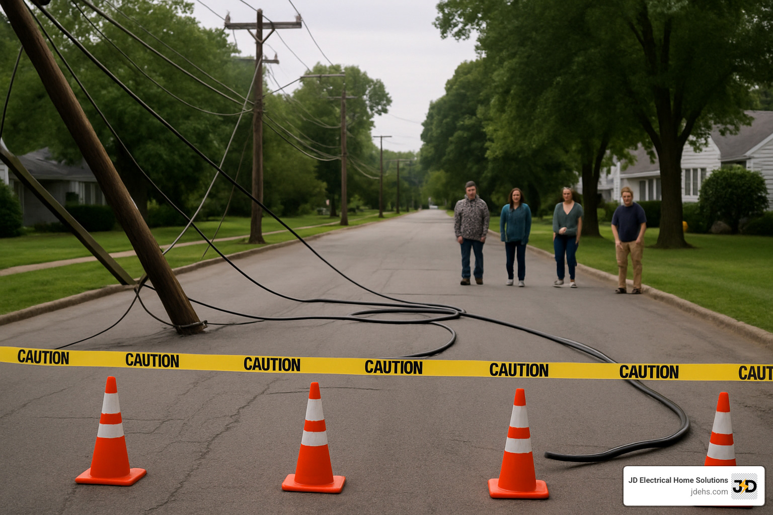 fallen power line safety distance - emergency electrical services