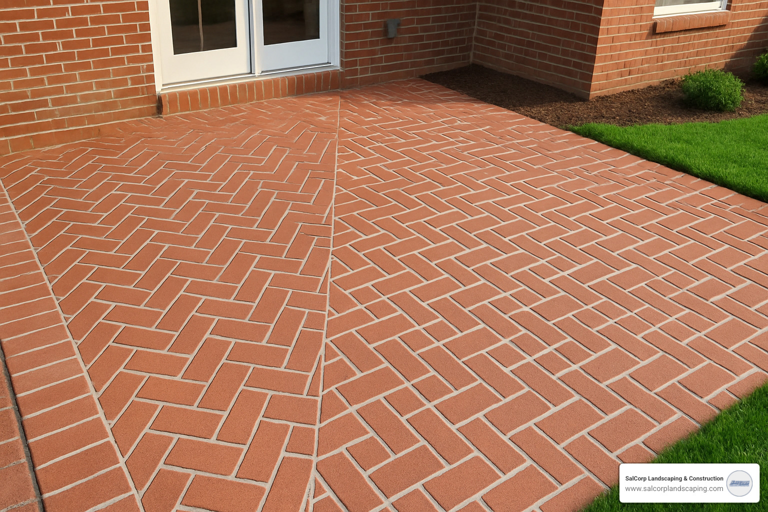 Herringbone and basket-weave brick paver patterns - brick patio contractors