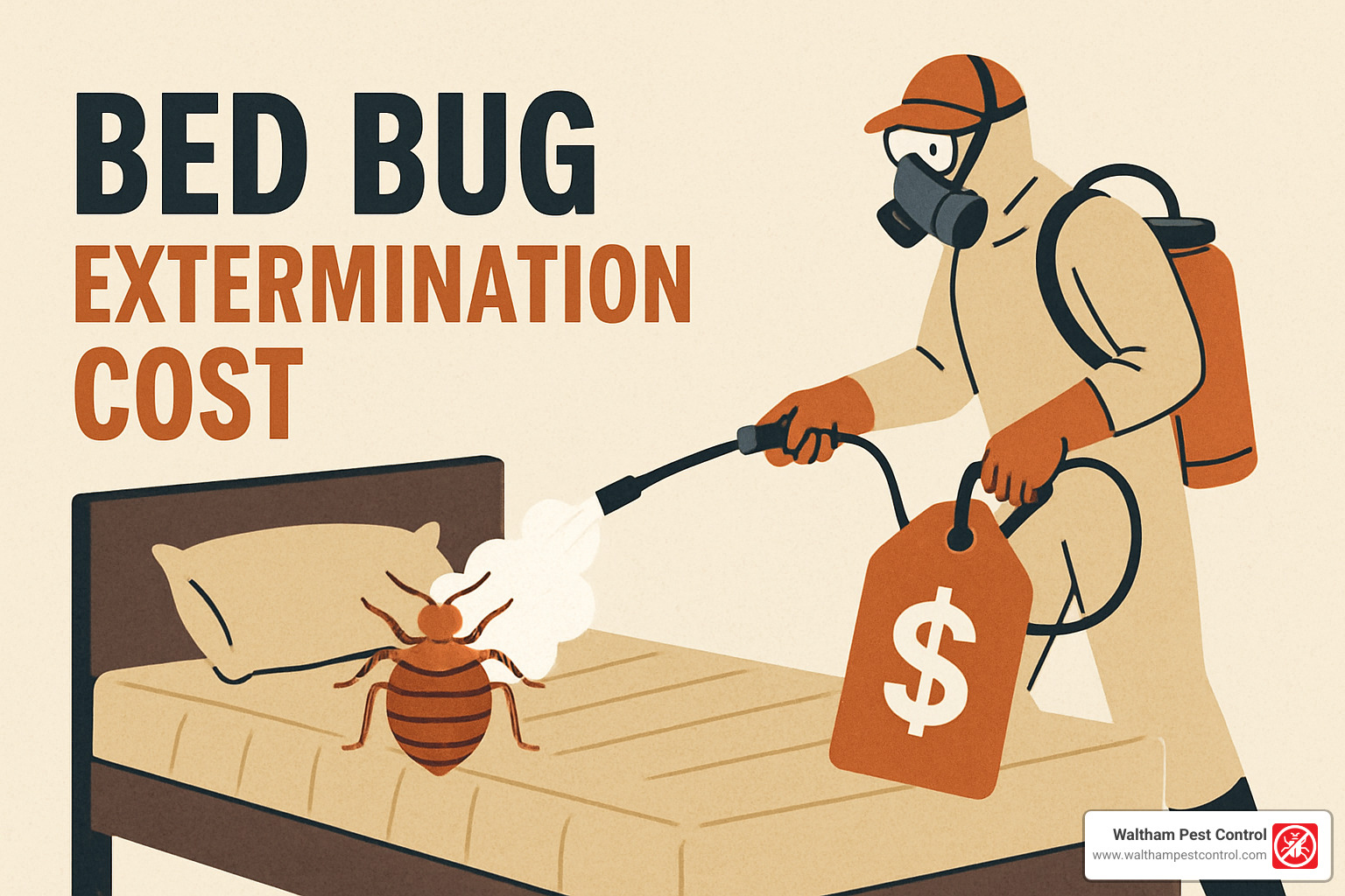 technician performing follow-up bed bug inspection - bed bug extermination cost