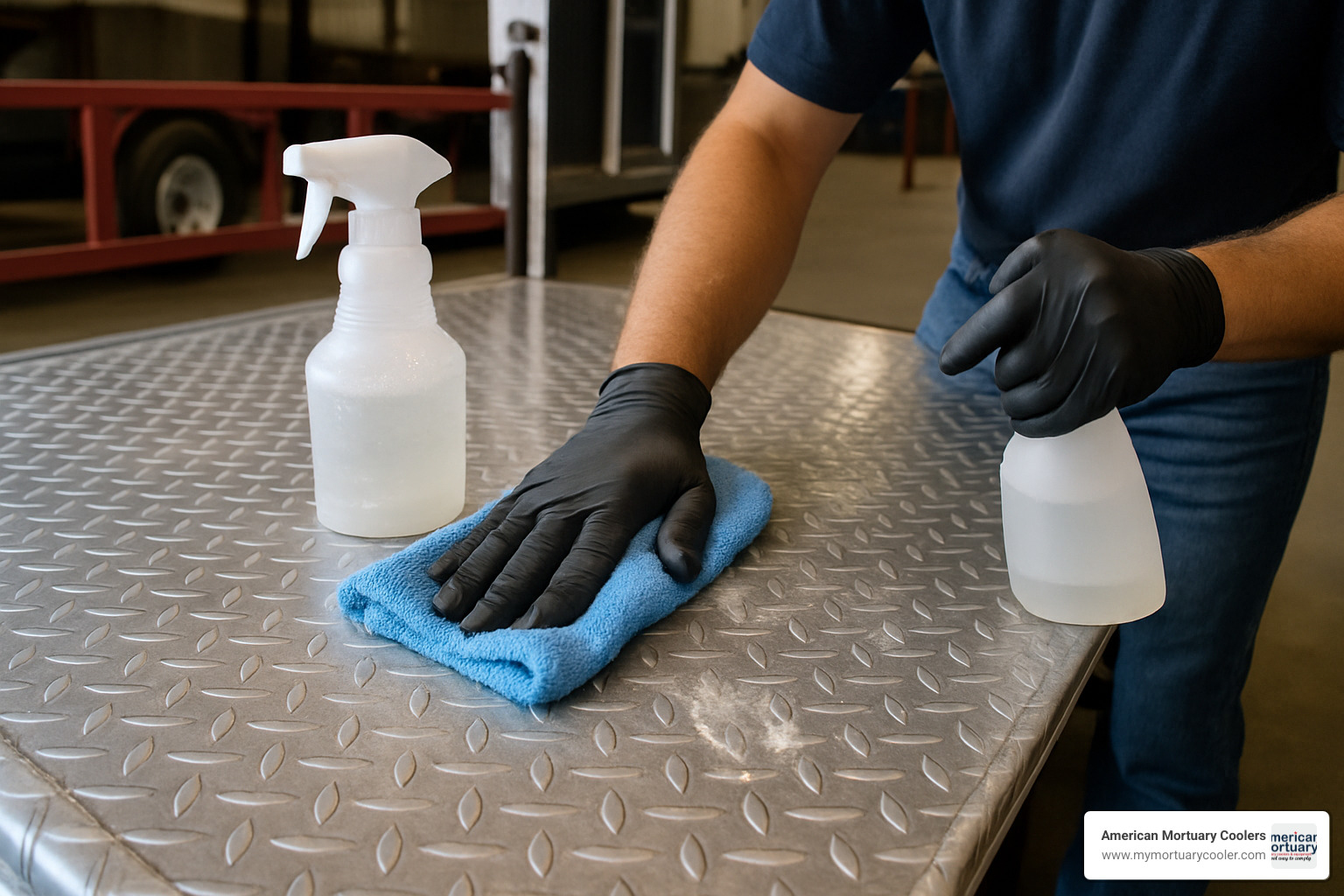 diamond plate being cleaned with proper techniques - diamond plate trailer