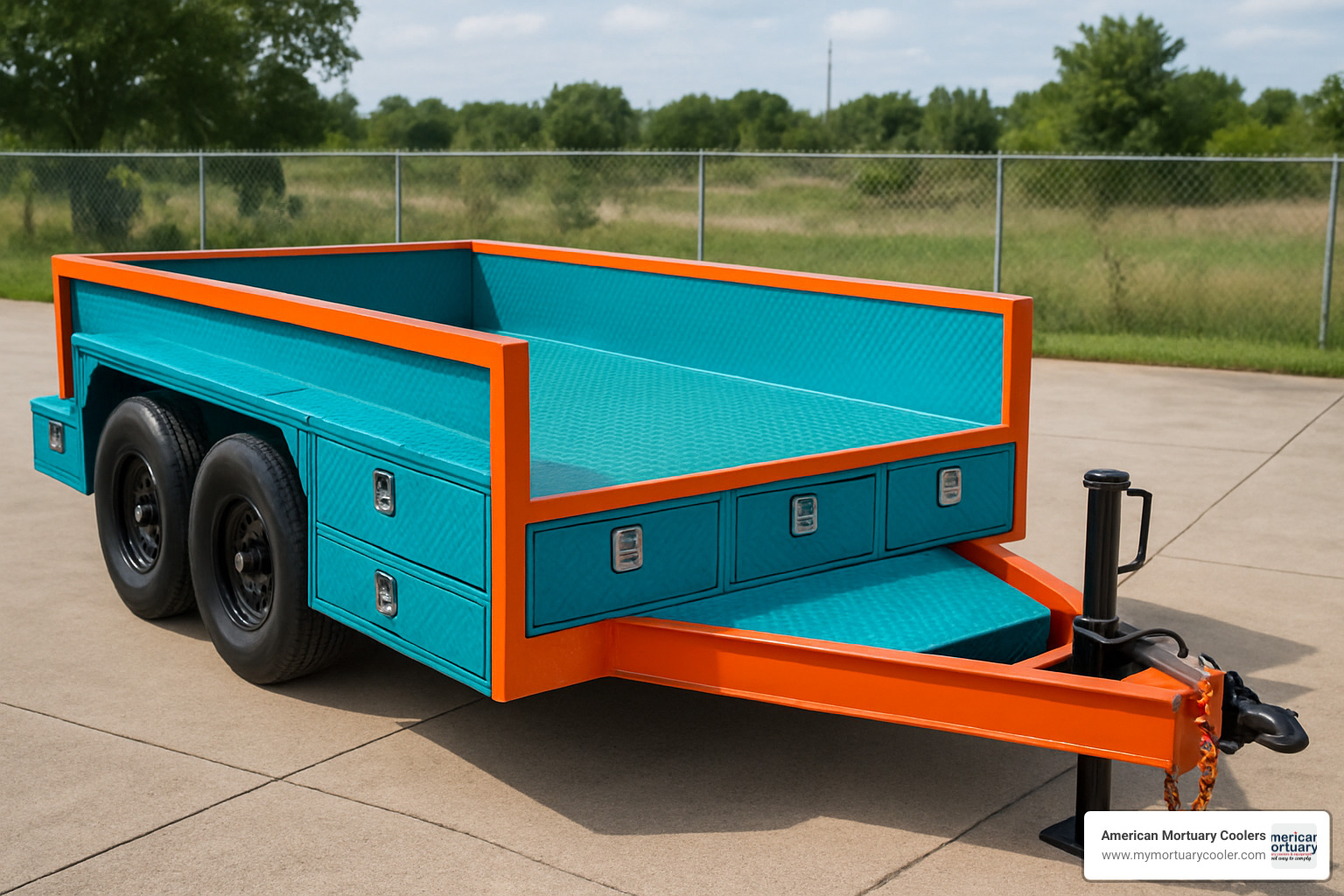 custom colored diamond plate trailer with toolboxes - diamond plate trailer
