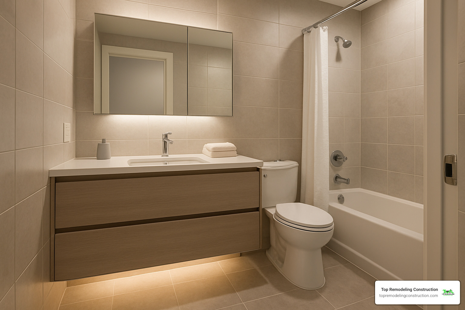 compact floating vanity in small bathroom - Best bathroom renovation ideas