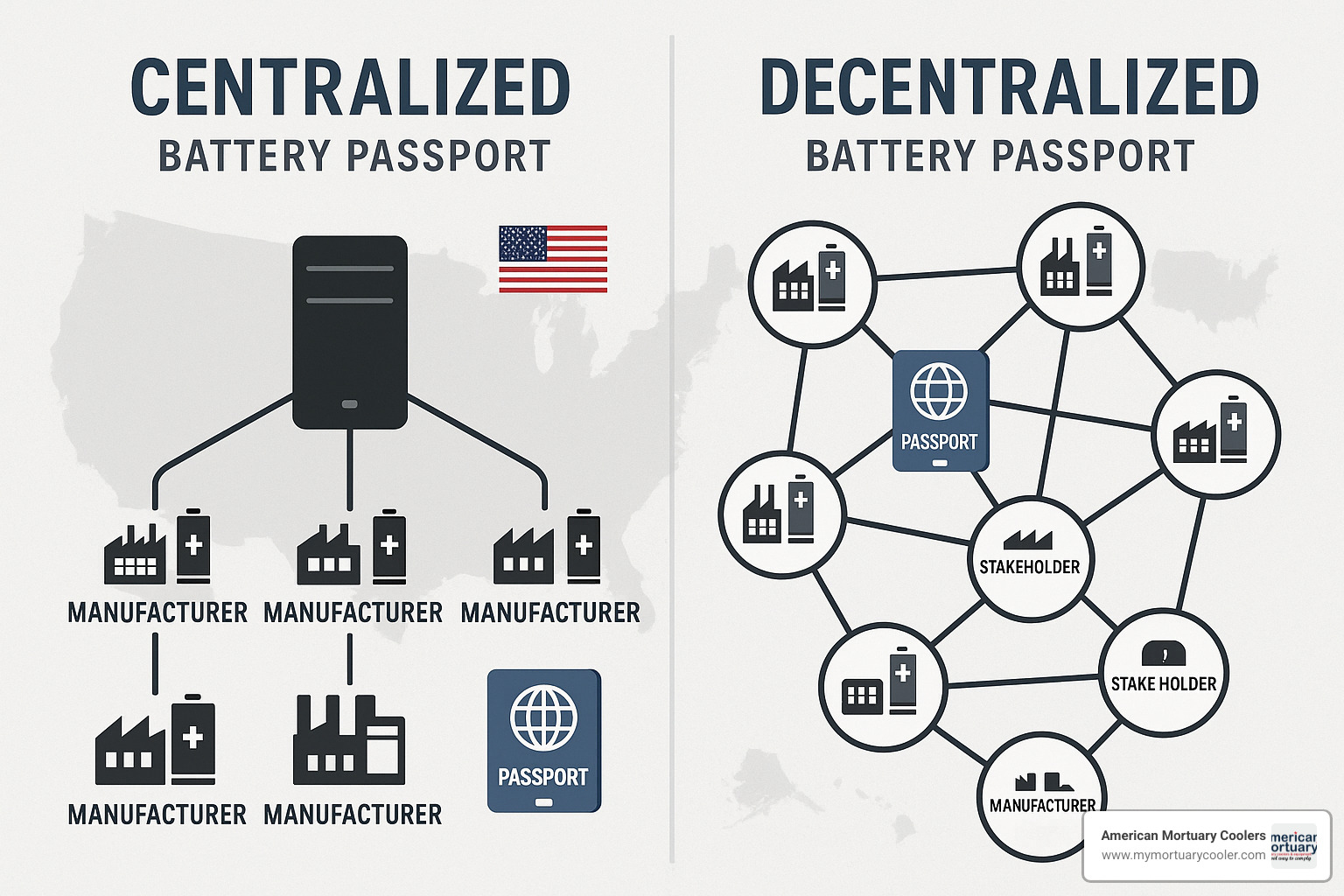Decentralized versus centralized battery passport systems comparison - mobi battery