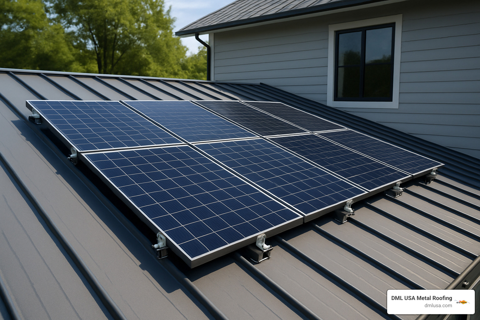solar panels installed on standing seam metal roof with clamps - Roofing metal vs shingles