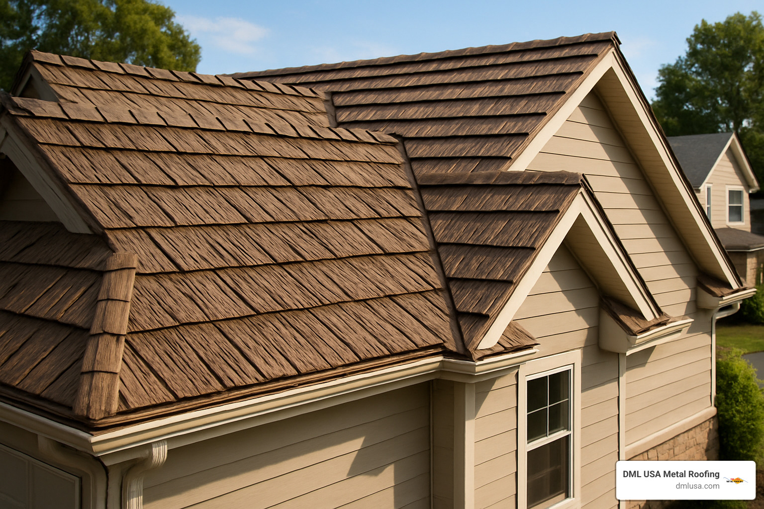 metal panels designed to mimic cedar shake roofing - Roofing metal vs shingles