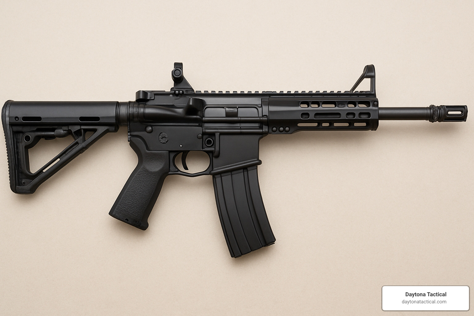 Completed AR-15 rifle with custom upper assembly - AR-15 upper assembly