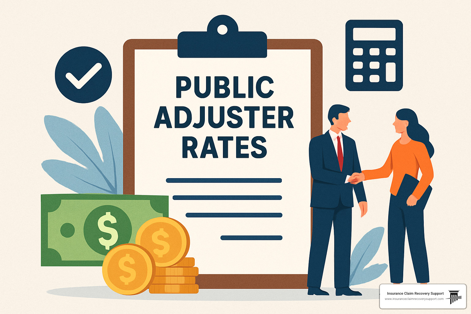 Public adjuster signing Letter of Representation with client - public adjuster rates