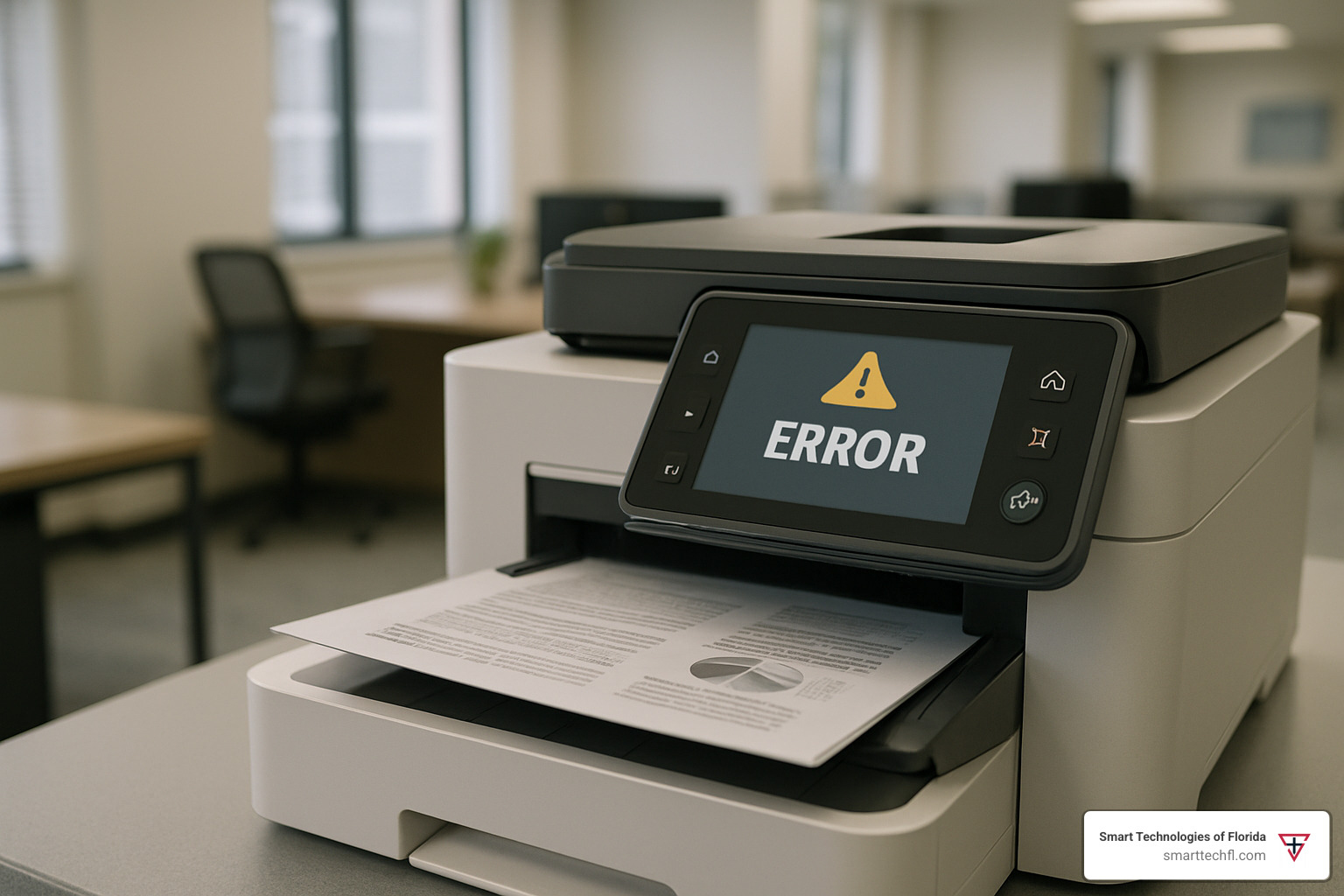 Laser printer showing error message on display panel - laser printer maintenance kit contents