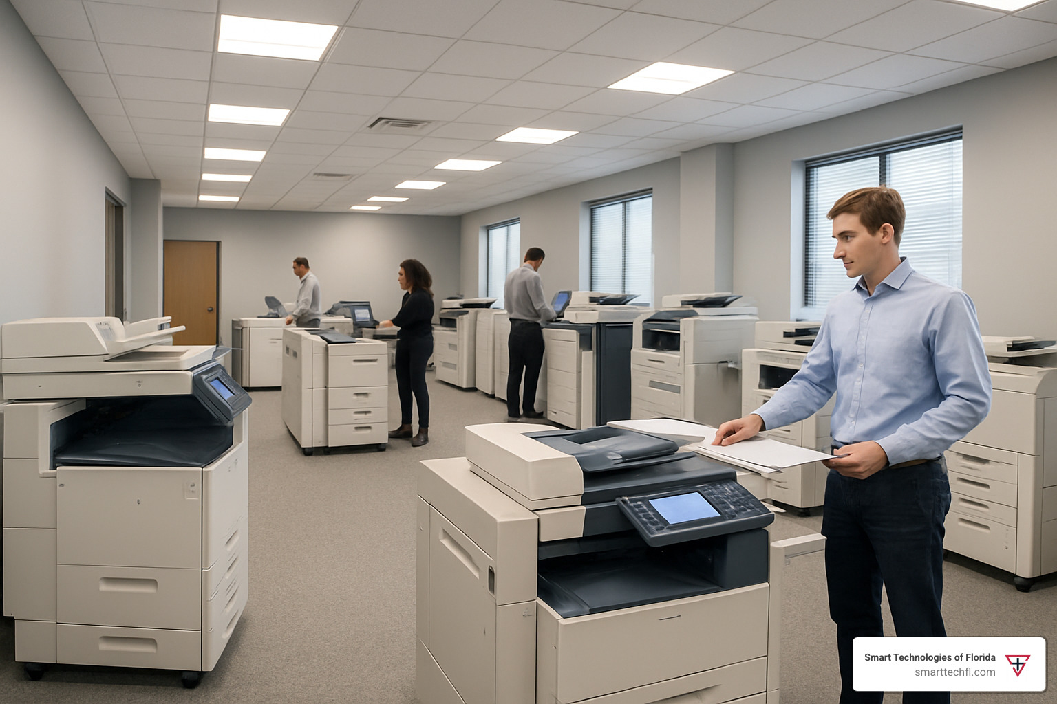enterprise print room with high-volume copiers - used copiers for sale