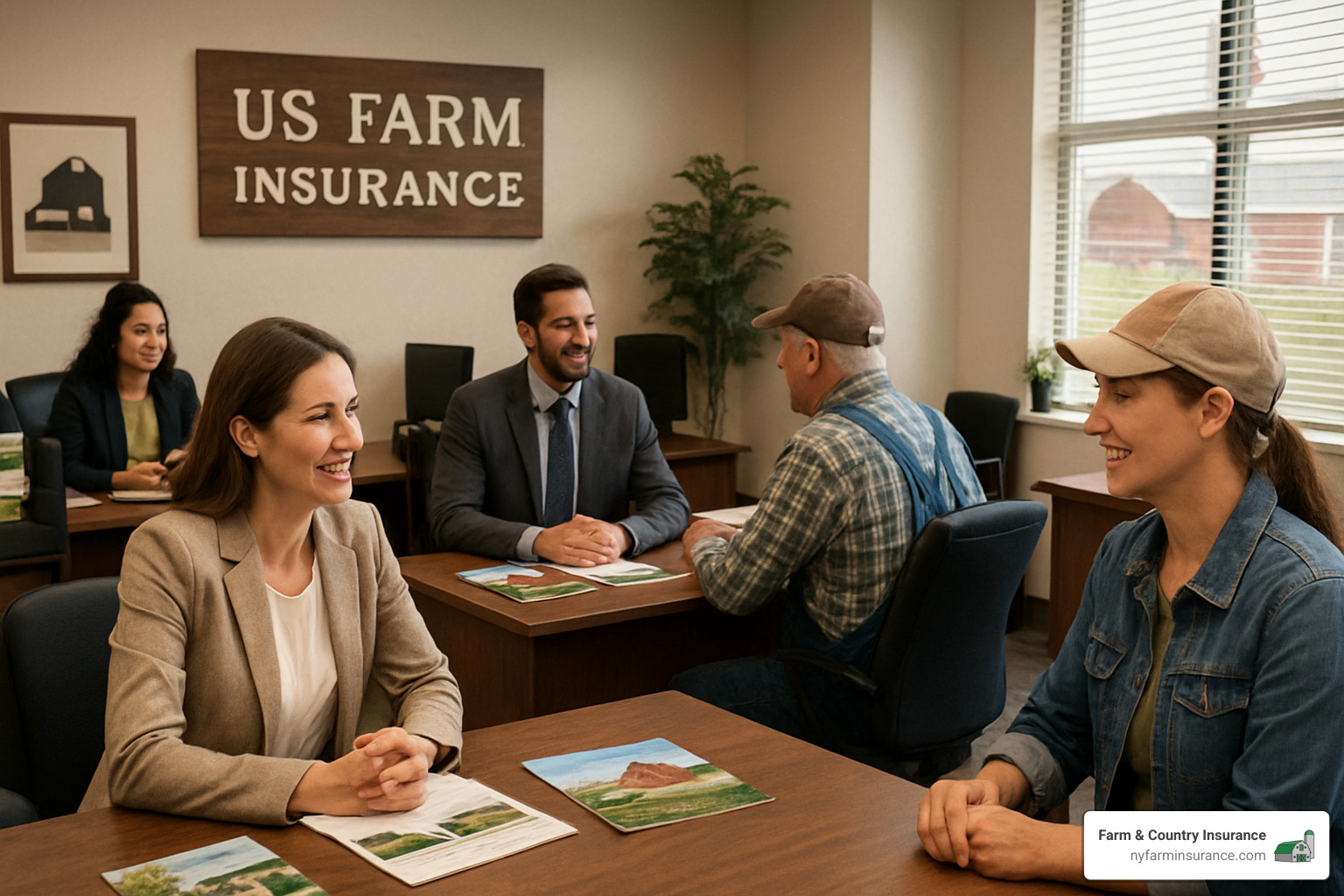 3a0786a843d0bdb5911aac6d828d48fc2ad688df Farm Fire Insurance Explained: Protecting Your Livelihood Learn how farm fire insurance protects your property, equipment, and livelihood. Get key coverage tips and risk reduction strategies. Farm & Country Insurance office with agents helping farmers - farm fire insurance