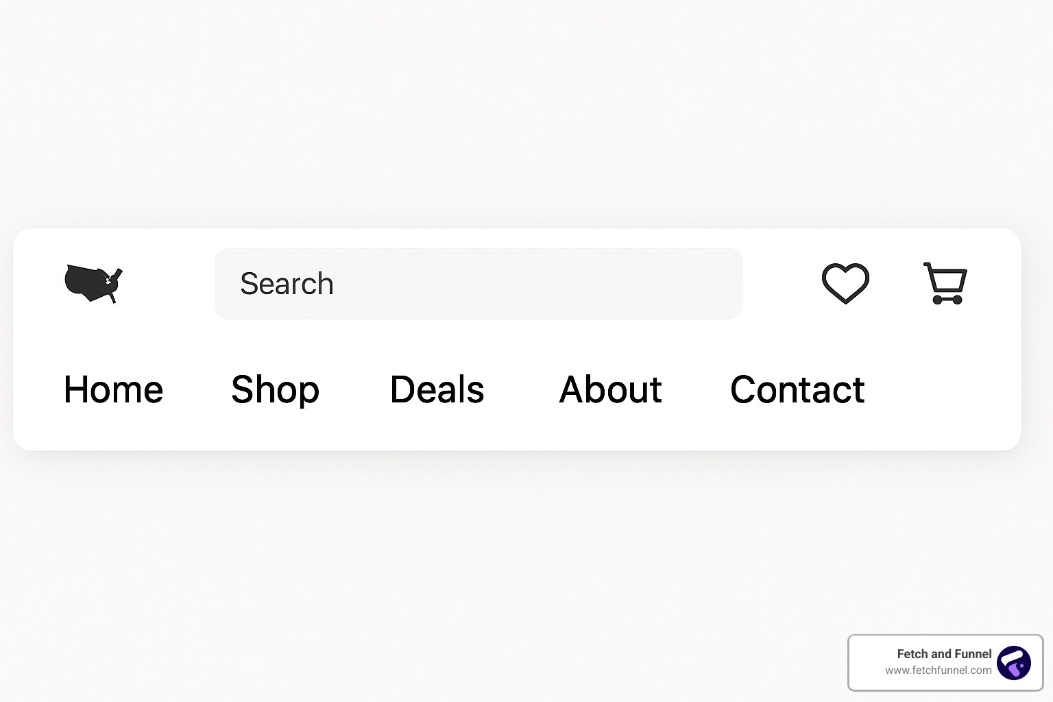 clean website navigation example - conversion rate optimization best practices