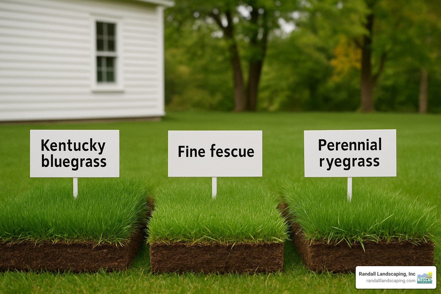 Different types of sod grass varieties suitable for New England - professional sod installation