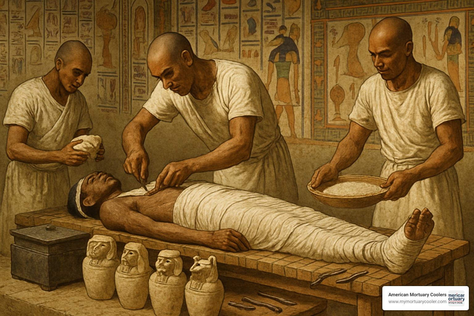 ancient egyptian embalming scene - Mortuary Embalming