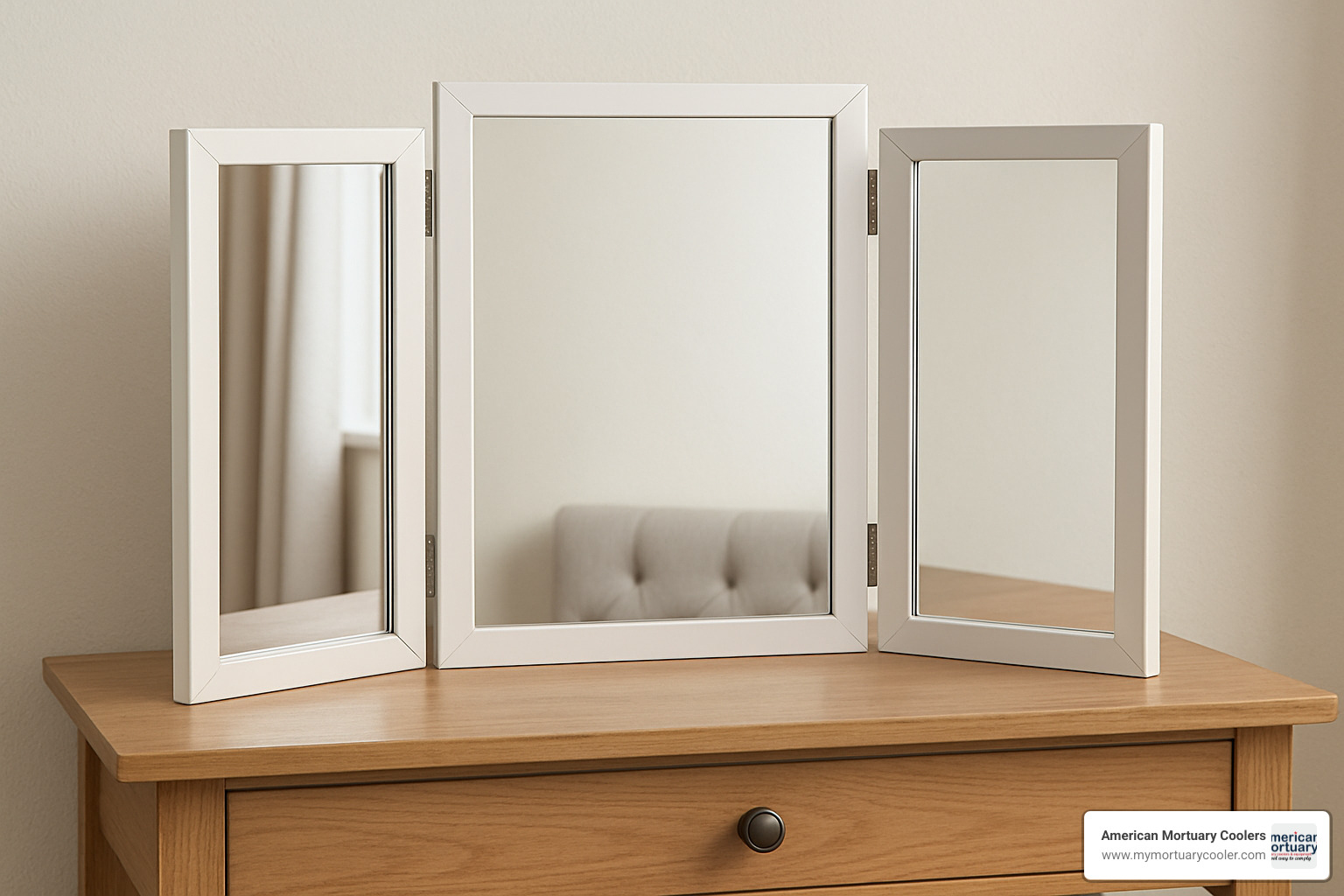 Top-rated folding LED mirror with ClimatePartner certification - folding dressing table mirror
