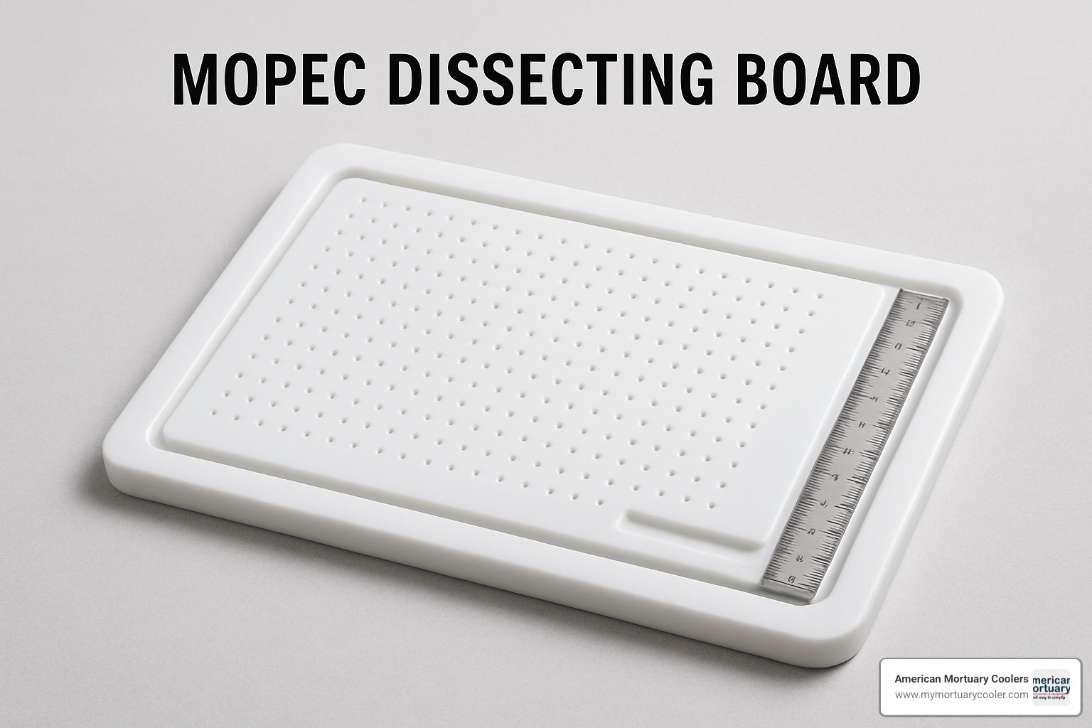 Comparison of different Mopec dissecting board materials showing texture and surface properties - mopec dissecting board