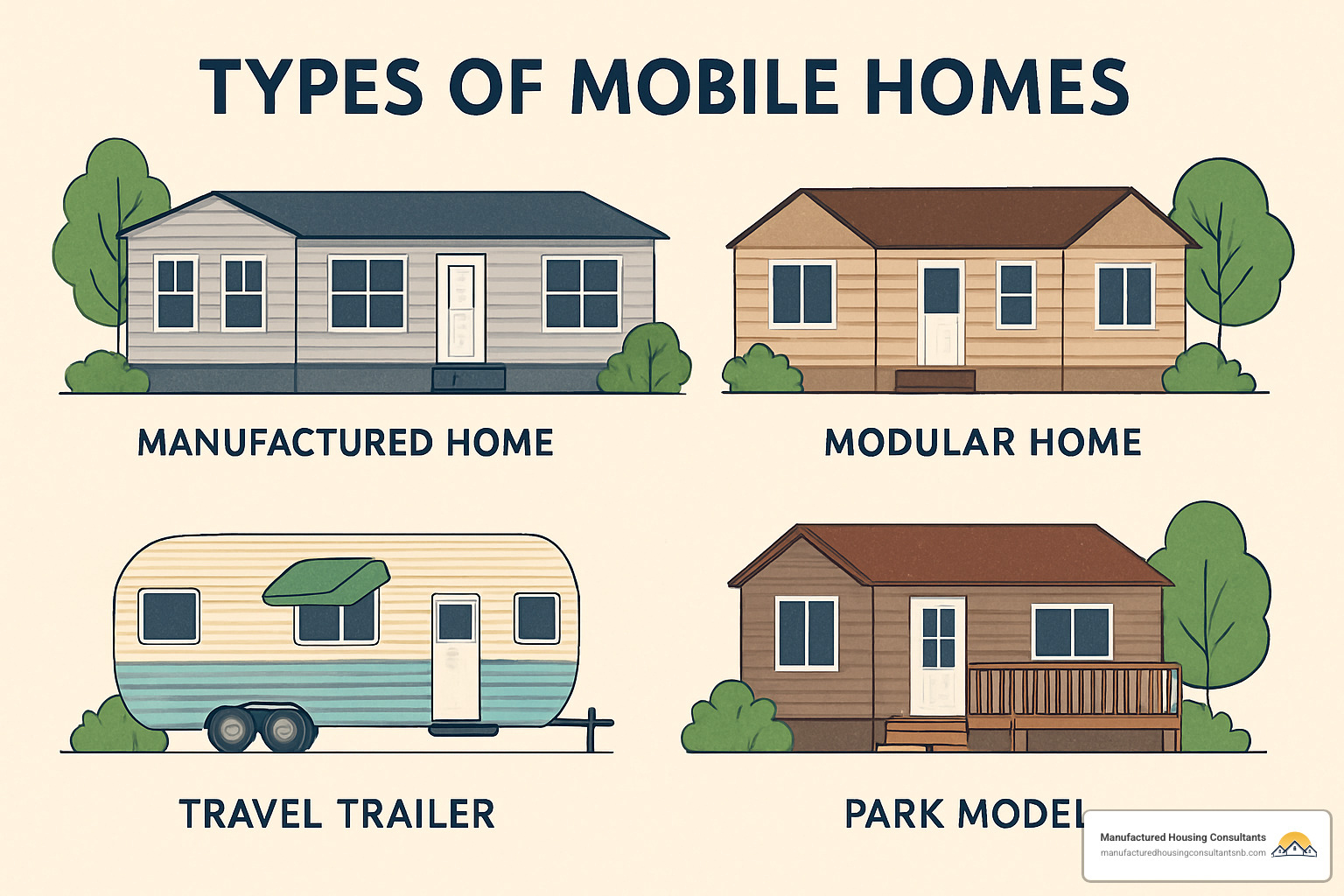 comparison of single-wide, double-wide, and triple-wide floor plans - types of mobile homes