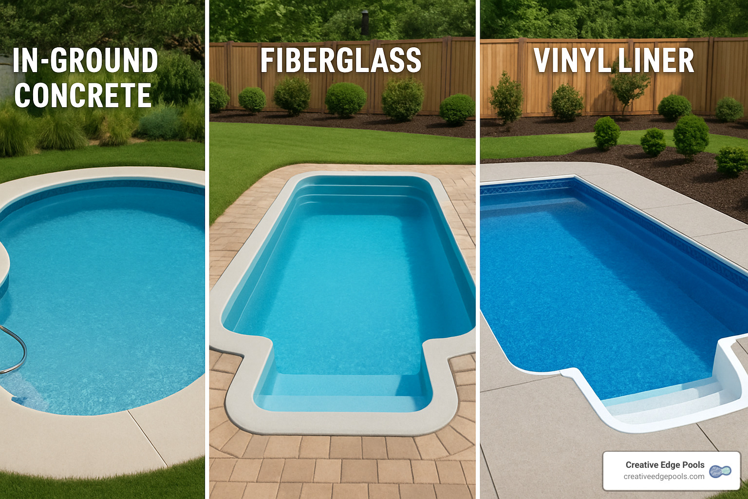 comparison of different pool types side by side - Swimming Pool Installation